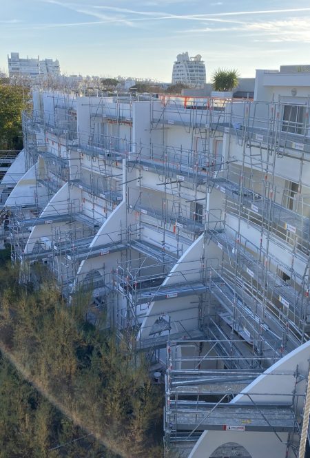 Photographie du chantier de la résidence Indigo en cours